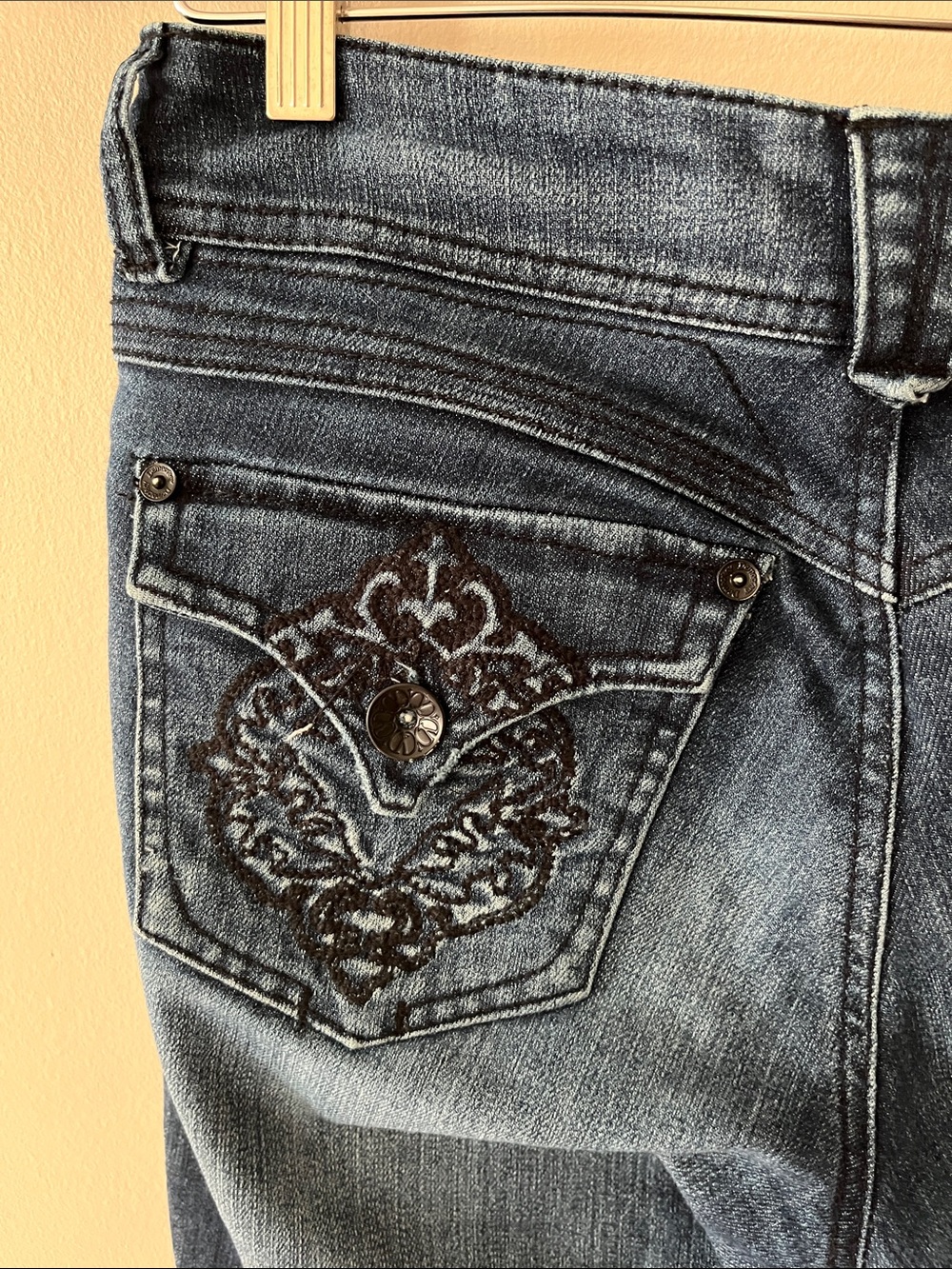 Democracy Women's Blue Stretch Bootcut Jeans